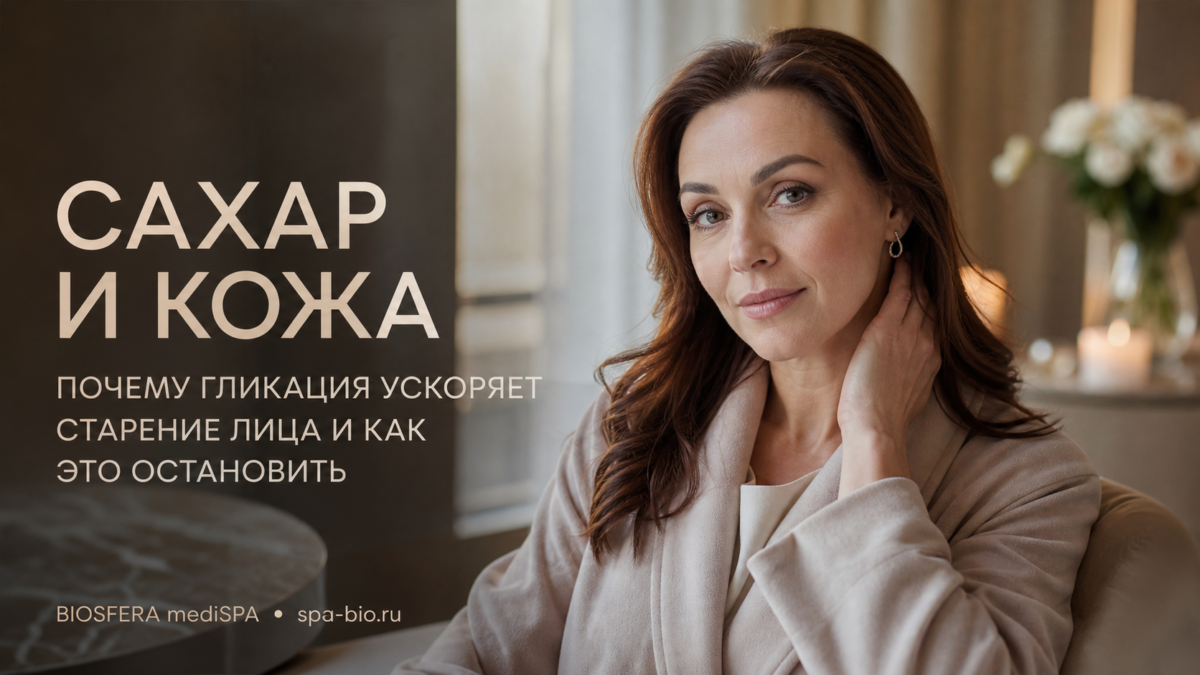 Сахар и кожа: почему гликация ускоряет старение лица и как это остановить