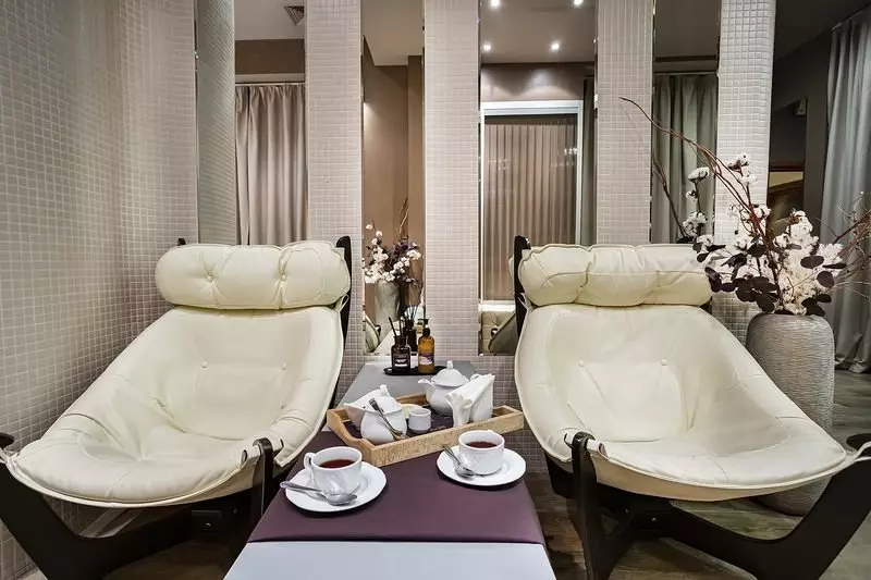 Зона отдыха в SPA-сьюте с баней